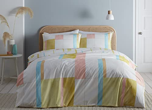 Appletree Mariko Bettwäscheset, 100% Baumwolle, für Einzelbett, Gelb