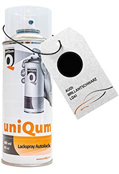 uniQum Autolack Spraydose fürs Auto für AUDI BRILLANTSCHWARZ L041 Autolack Reparatur 400 ml