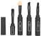 Ensemble de Pinceaux de Maquillage Télescopiques 4 en 1, Pinceaux Cosmétiques pour Fard à Paupières, Lèvres, Sourcils, Mini Kits de Pinceaux de Maquillage Rétractables Portables pour le(le noir)