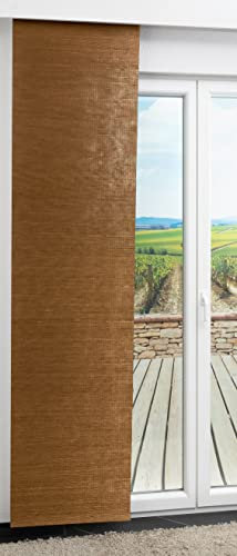 LYSEL Outlet Schiebegardine Bambusoptik in Braun, in der Größe (BxH) 60cm x 245cm