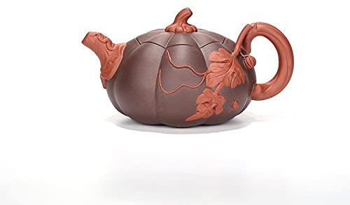 Théière à L'argile Violette Citrouille Forme à la main Yixing Théières d'argile violette Chinese Kung Fu Tea Sets Grand Bouilloire à thé vert rouge rouge Theiere
