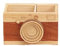 SagaSave Wood Pen Holder, Creative Camera Shaped Desktop Pencil Holder, Wooden Cute Pen Pot, Gift for Kids, Students, Friends - 2 Compartments