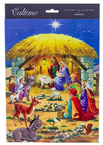 Christmas Advent Calendar Bethlehem Nativity Scene | Religious Advent Calendar Traditional Advent Calendar | Picture Advent Calendar Paper Advent Calendar