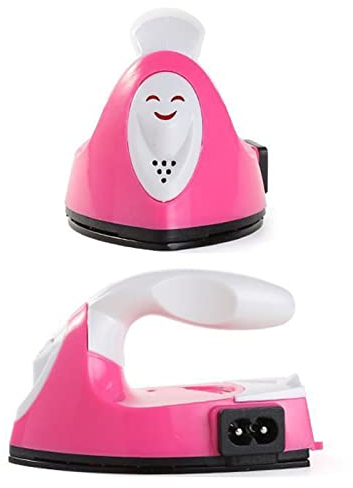Mini Ferro da Stiro a Vapore con Borsa da Viaggio a Doppia Tensione Impugnatura Antiscivolo Antiaderente Riscaldamento Rapido Mini Termopressa Macchina da Cucire per Perline Patch