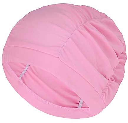 Lin's Liliana Cuffia da nuoto per capelli lunghi – Cuffia da nuoto per donne e ragazze – Cuffia da bagno comoda vestibilità cappelli da nuoto scalabili (rosa)