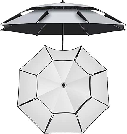 Parapluie de terrasse portable avec design pliable et sac de transport : parfait pour les voyages et les aventures en plein air.