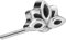 PIERCINGLINE Titan Aufsatz mit Push Pin LOTUSBLÜTE OHNE Labret Stecker Piercing Ohr Helix Tragus Conch Silberfarben