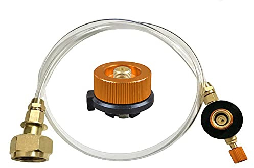 YIWENG Outdoor Herd Camping Herd Propan Refill Adapter Brenner LPG Flachzylinder Tank Koppler Flasche Adapter Speichern Aufblasbare Ventil Set,LPG Flat Cylinder Tank Coupler Flaschenadapter