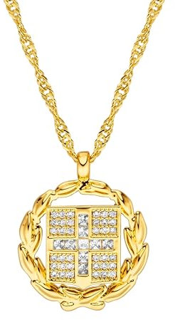 d'origine Griechenland Wappen Kette | Damen Gold