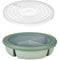 Mepal – Bento-Schüssel Starter-Set inkl. Mikrowellendeckel, Multischale mit 3 Fächern, rund Cirqula – Frischhaltedose luftdicht – Meal-Prep-Boxen & Vorratsdosen – Nordic sage