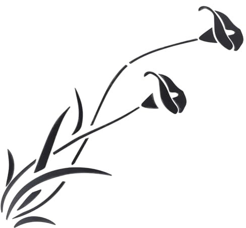 Homoyoyo Blumen-wandaufkleber Lilien-blumenmuster Acryl Selbstklebend Abziehbare Wanddekoration Für Wohnzimmer Schlafzimmer Esszimmer Hotel Blumenladen Diy Dekoration