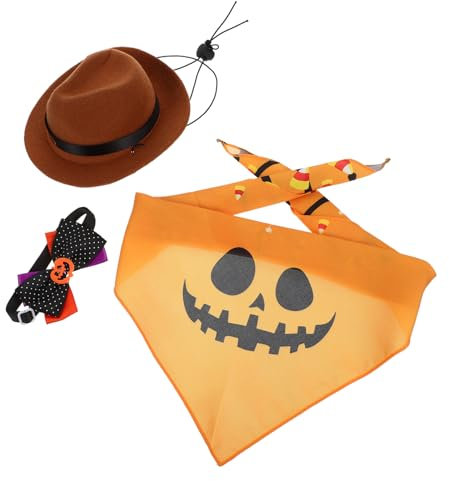 Hohopeti 1 Satz Haustier Hut Katzen Hut katzenmützen Katzenkostümset katzenhalsbänder cat Costume Party-Katzen-Bandana Katzenkostüm Party-Katzenhut Waschbares Katzenkostüm Polyester