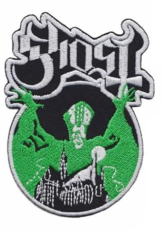 Ghost Green Heavy Metal Band Patch Badge Embroidered Iron on Applique Patch Accessory