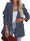 MGizo DtiSpectrum Blazer de Mujer - Chaqueta de Traje Holgada de un Solo Pecho con Abertura Frontal para el Trabajo, Chaquetas de Negocios con Cuello de Solapa y Manga Larga.