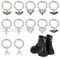 PH PandaHall 12 Stück Fledermaus Schuh Charms Gothic Punk Schuh Charms 6 Stile Schwarz Silber Fledermaus Anhänger Charm Legierung Schnürsenkel Anhänger Mit Federringen Für Schuhe
