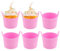 RoseFlower Moule Silicone Air Fryer, 6 pièces Plat Silicone Air Fryer, cuiseur à œufs au micro-ondes, Réutilisable Moules de cuisson en silicone pour muffins, cupcakes, pudding, œufs au plat