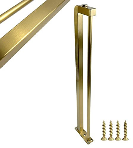 Pieds de meubles robustes en acier inoxydable - 70 cm - Pieds dorés pour table basse - Pieds pour bureau d'ordinateur - 70 cm
