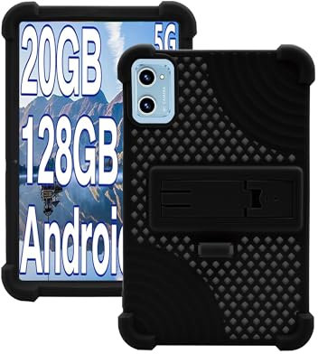 Étui pour tablette Deertime E15 10 - Coque en silicone résistante aux chocs, fine et durable, protection intégrale, anti-rayures, dissipation rapide de la chaleur et booster de longévité, noir