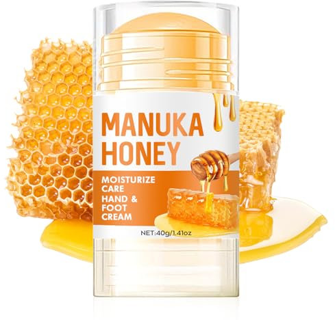Crèmes Pieds Anti-Crevasses, Crème Hydratante pour Pieds Secs et Crevassés et Fissures, Crème Réparatrice au Miel, pour Adoucir et Moisturizer les Mains et les Pieds Secs, Craquelés et Rugueux (1)