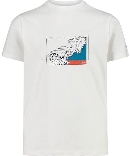 CMP Kinder Jungen Stretch T-Shirt, weiß, 176