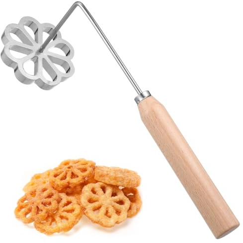 Ciieeo Bunuelos Backform Mit Ergonomischem Griff Aluminiumguss Waffelform Für Küche Filigranes Blumenmuster Backwerkzeug Für Anfänger Und Frittiergebäck