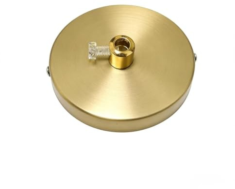 AstrizLamp Gold Deckenbaldachi 15cm Rund 1 Loch Baldachin Lampen Eisen Kabelabdeckung Deckenrosette Dekoration Deckendose Hängeleuchte-Lampenbaldachin Kit Alle Lampen Geeignet