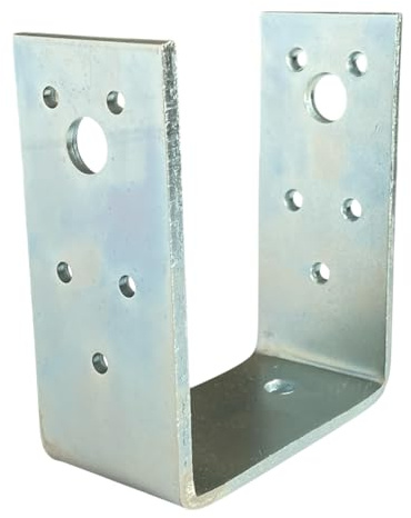 BK Shop 6x Pfostenträger U-Form zum Aufschrauben - 60 x 100 x 45 mm | Stützenfuß 60 x 100 x 45 mm, Pfostenanker Verzinkter Stahl 3,5 mm, Bodenanker für Holzpfosten