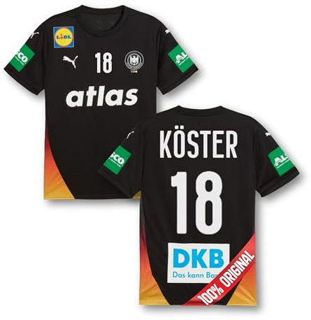 PUMA Original DHB Handball Trikot Herren [Away Euro 2026] Offizielles Handball Trikot [Spieler oder Personalisiert] Sportbekleidung Sport Tshirts Herren Shirt Männer