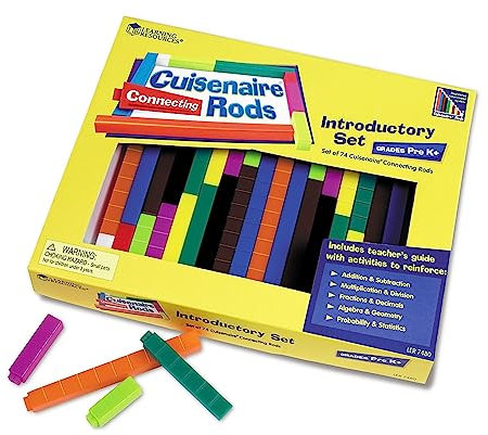 Learning Resources Set de introducción a las regletas de Cuisenaire con regletas encajables