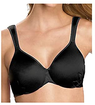 Bali Designs Women's Live It up Seamless Underwire Bra, Black, 38DDD