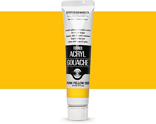 20ml Turner Acrylic Gouache Permanent Yellow Deep 12