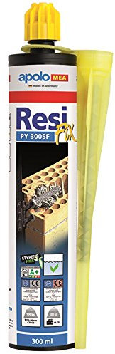 Apolo Mea 300Psf - Taco Químico Poliester Sin Estireno Tipo Resifix Py 300 Sf,2 Cánulas, 1 Unidad