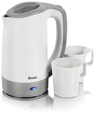 SparesPlanet® Swan 2 Cup 0.5 Litre Dual Voltage Travel Jug Kettle - Compact Size
