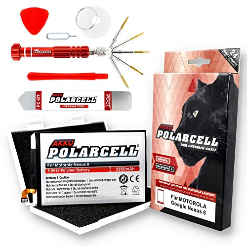 PolarCell Akku für LG Google Nexus 5 | D820 D821 | mit Werkzeugset | ersetzt Original-Akku LG BL-T9 und EAC62078701| 2450mAh Starke Ersatz-Batterie | selektierte A+ Qualitätszellen