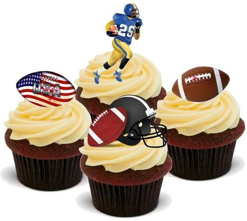 American Football Mix – 12 essbare Kuchendekorationen