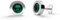 TIABELLE – Ohrstecker LUNA aus Titan mit funkelnden Swarovski® Zirconias – Silberfarbene Ohrringe für Damen – allergenfrei & hautverträglich – Handmade in Germany (7,6mm ø | Emerald)