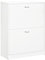 HOMCOM Zapatero Moderno Zapatero de Entrada Recibidor Estrecho con 2 Cajones y Estantes Ajustables para Pasillo 60x24x80 cm Blanco