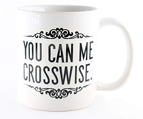 PICSonPAPER Tasse You can me crosswise, Kaffeetasse, Keramiktasse, Tasse mit lustigem Spruch, Denglisch