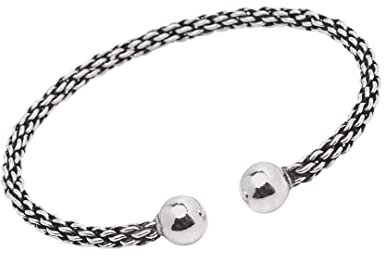TreasureBay Herren-Armreif, massives 925er-Sterlingsilber, Armreif für Herren