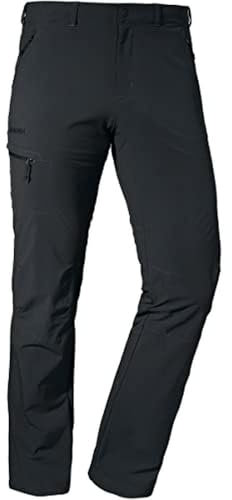 Schöffel Herren Pants Koper1, robuste Hose mit 4-Wege-Stretch, elastische und wasserabweisende Wanderhose für Männer, black, 98