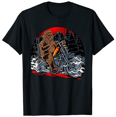 Vintage Biker Motorcycle Bigfoot Retro 70's Chopper Bike T-Shirt
