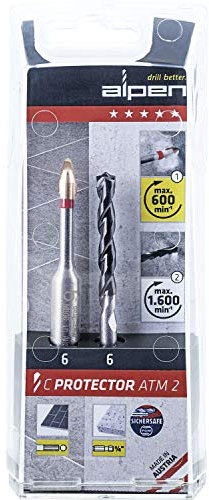 ALPEN 303052100 Bohrer-Set C Protector + Profi Beton ø 5 mm 2-teilig, silber