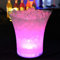 NOPNOG 5L Kunststoff Eiskübel, mit Licht, Champagner-Biereimer, wasserdicht, für Bars Party (Rosa)
