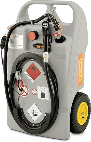 Cemo Dieseltrolley 60 Liter mit Kurbelpumpe mit Elektropumpe + Kabel ohne Zählwerk 100 Liter