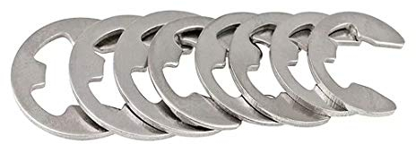 BOZONLI 100 Pezzi 8mm E-clip Anello Seeger di Sicurezza, Anelli Elastici Sicurezza in Acciaio Inox