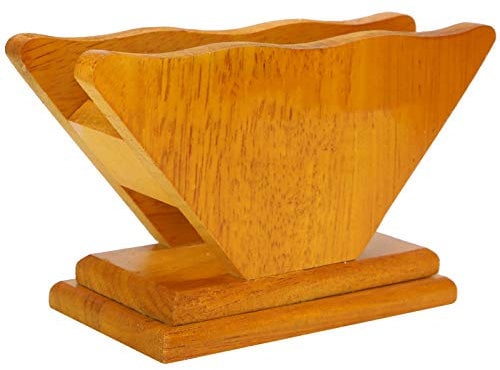 Kaffeefilterhalter, wiederverwendbarer Kaffeefilter-Aufbewahrungsbehälter im japanischen und koreanischen Stil Spender-V-förmiges Kaffeefilter-Papierregal aus Holz für Wohnzimmer, Café und Büro