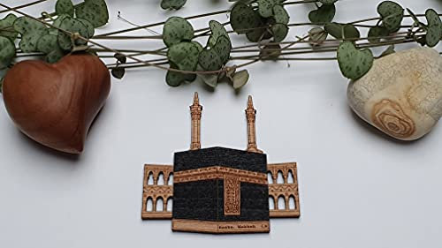 Kaaba Magnet - Makkah - made from real wood - Islamic Gift - Fridge Magnet