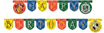 Procos 93371 - Geburtstags-Girlande Harry Potter, 2 Meter lang, FSC® Mix, Dekoration