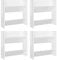 vidaXL 4X Wand Schuhschrank Schuhregal Schuhablage Regal Schrank Schuhständer Wandregal Hängeschrank Schuhaufbewahrung Hochglanz-Weiß 60x18x60cm Holzwerkstoff