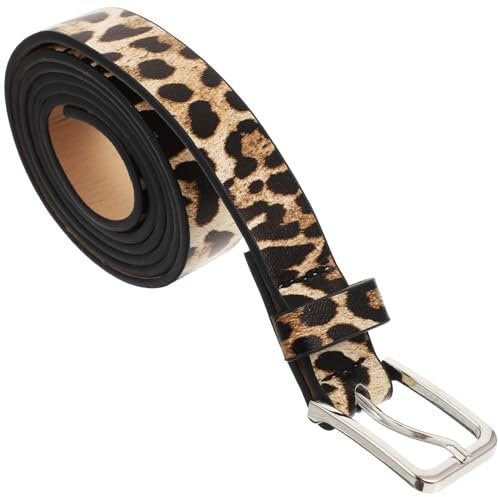 VALICLUD Leopard Gürtel Fajas Para Hombres PU- Leopard- Gürtel Ledergürtel Frauen- Gürtel für Hosen Jeans Womens Taille Gürtel Künstliche Gürtel Hellbraun Leoparden-PU-Ledergürtel